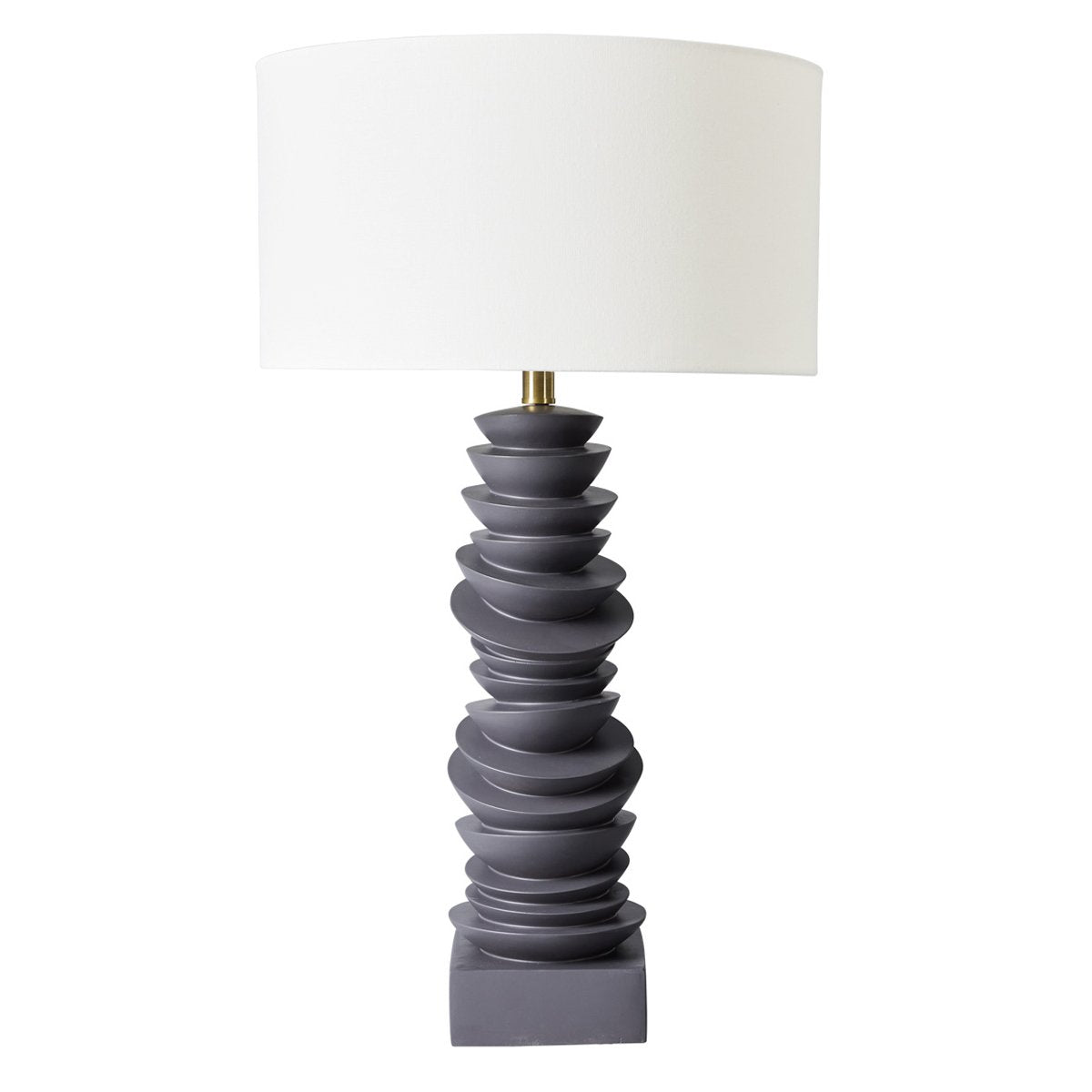 Cafe Lighting MENDOZA Table Lamp - Grey with White Shade-Cafe Lighting-Ozlighting.com.au