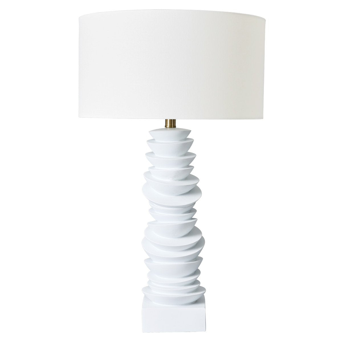 Cafe Lighting MENDOZA Table Lamp - White with Off White Shade-Cafe Lighting-Ozlighting.com.au