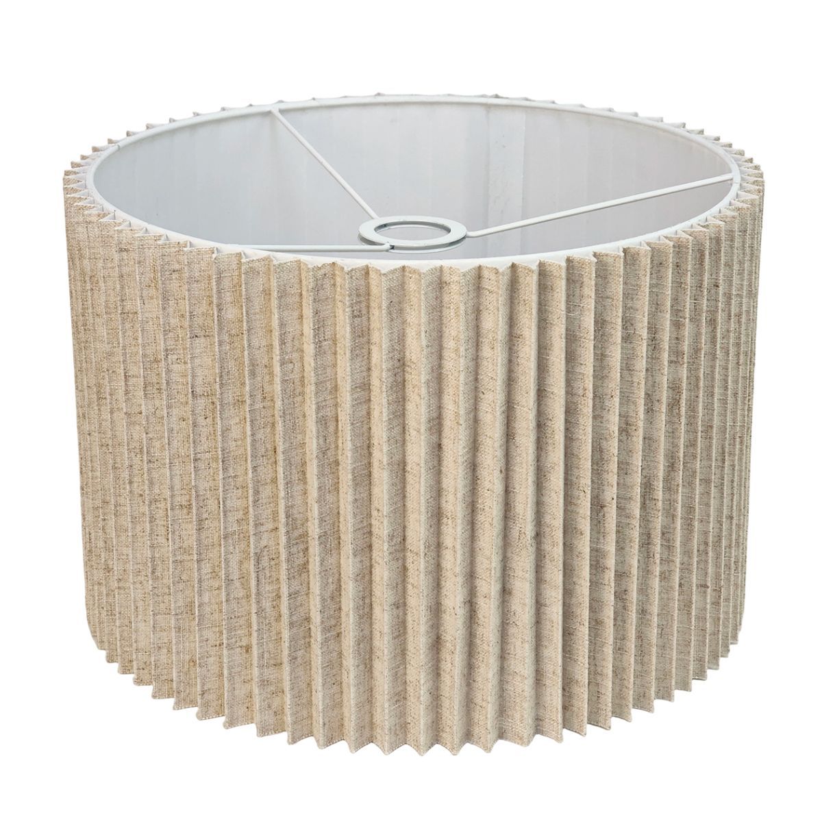 Cafe Lighting NINA Pleated Drum Shade - Medium Natural-Cafe Lighting-Ozlighting.com.au