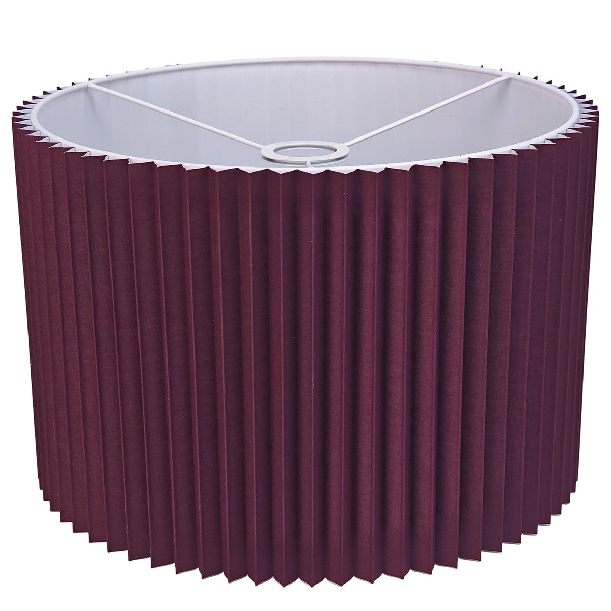 Cafe Lighting NINA Pleated Drum Shade - Medium Plum-Cafe Lighting-Ozlighting.com.au