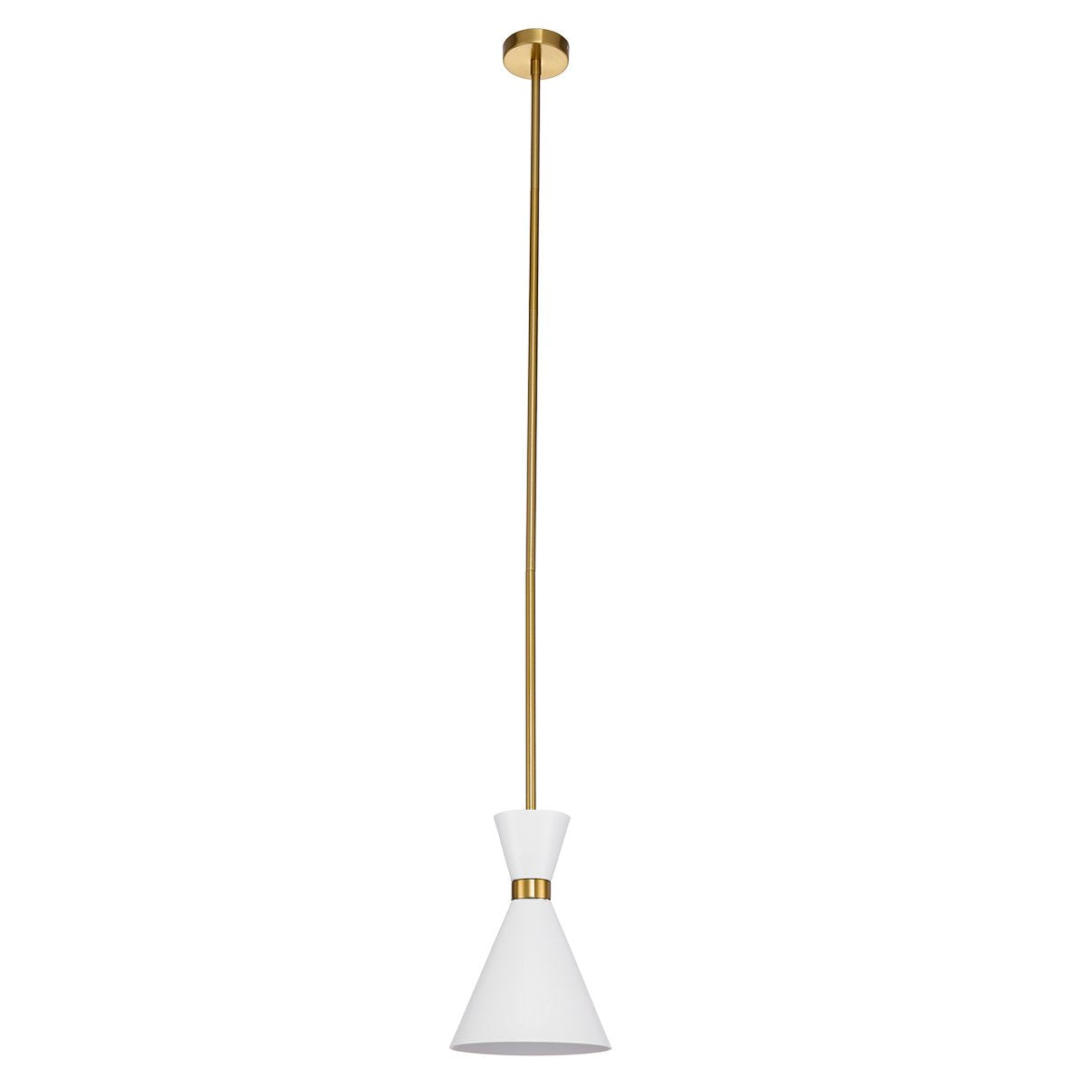 Cafe Lighting OSLO Pendant - White with Brass-Cafe Lighting-Ozlighting.com.au