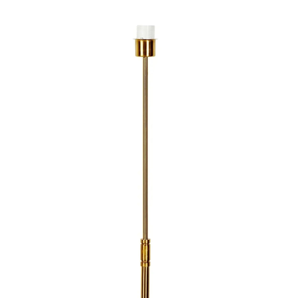 Cafe Lighting SURREY Floor Lamp - Faux Linen Shade Antique Brass-Cafe Lighting-Ozlighting.com.au