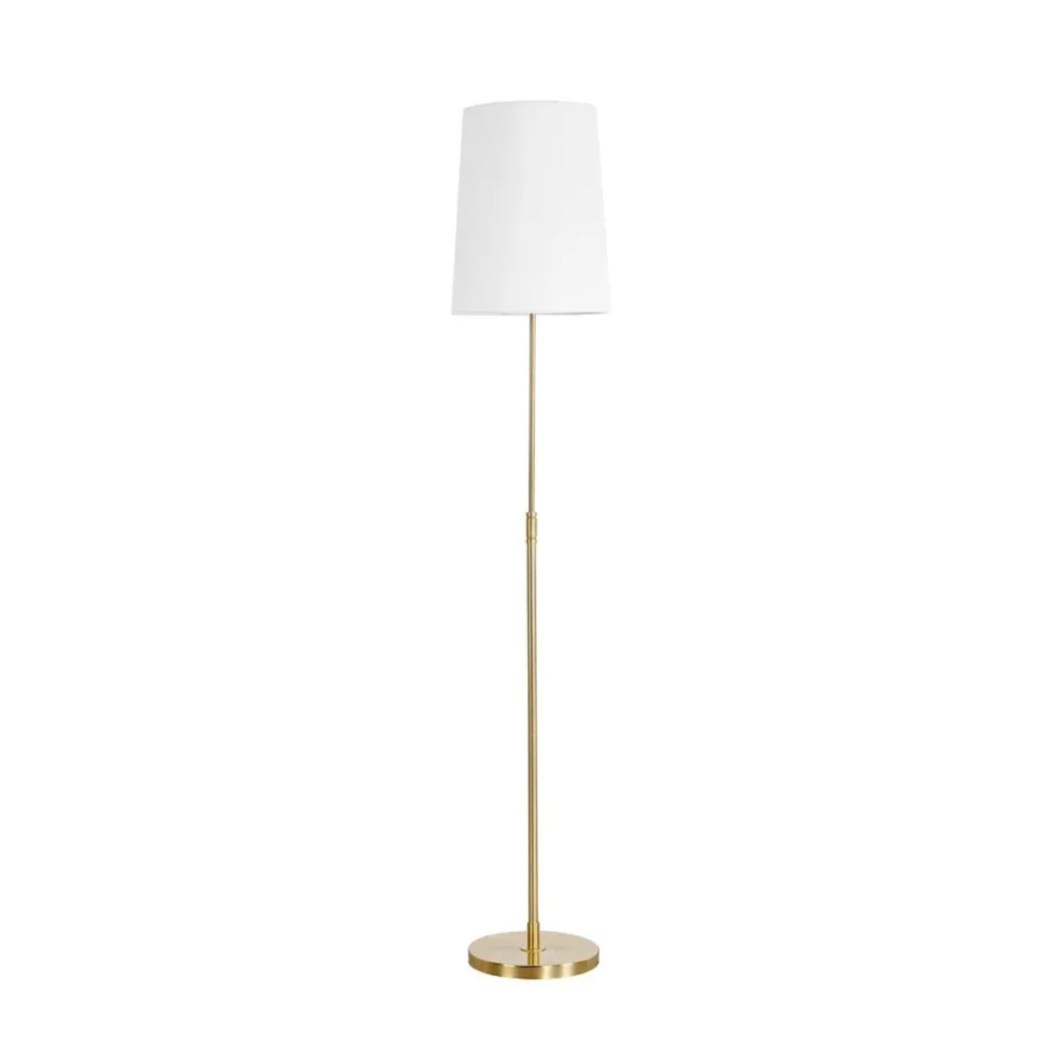Cafe Lighting SURREY Floor Lamp Faux Linen Shade Antique Brass-Cafe Lighting-Ozlighting.com.au
