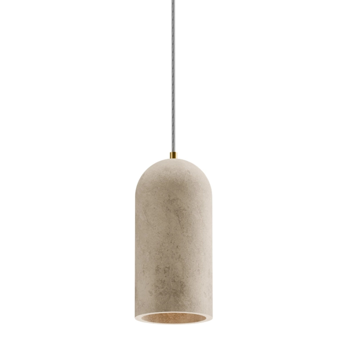 Calibo Inspire Crafted Travertine Round Top Cylinder Pendant Light - Beige-Calibo-Ozlighting.com.au