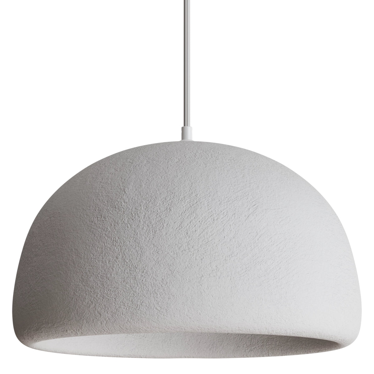 Calibo Passerine Wabi Sabi Pendant - 430mm Textured Dome, White-Calibo-Ozlighting.com.au