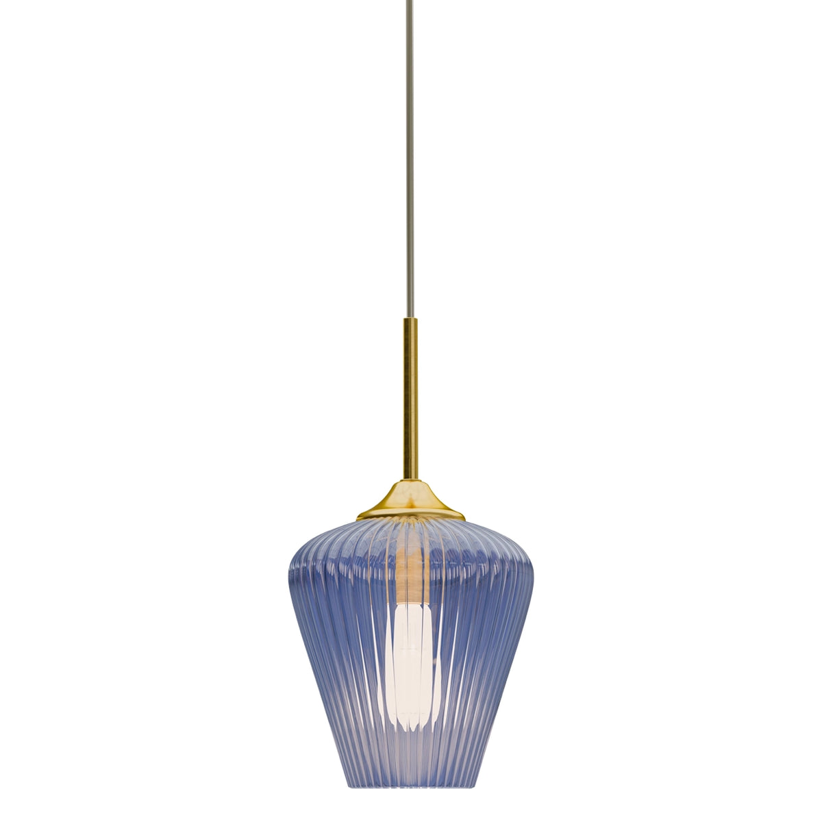 Calibo Ribbon Pendant Light - Fluted Glass 230mm-Calibo-Ozlighting.com.au