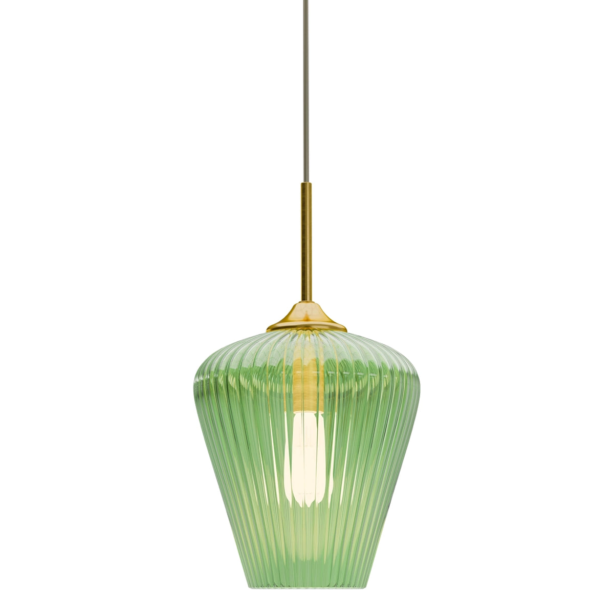 Calibo Ribbon Pendant Light - Fluted Glass 280mm-Calibo-Ozlighting.com.au