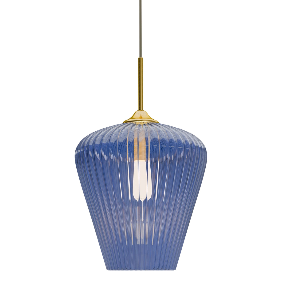 Calibo Ribbon Pendant Light - Fluted Glass 360mm-Calibo-Ozlighting.com.au