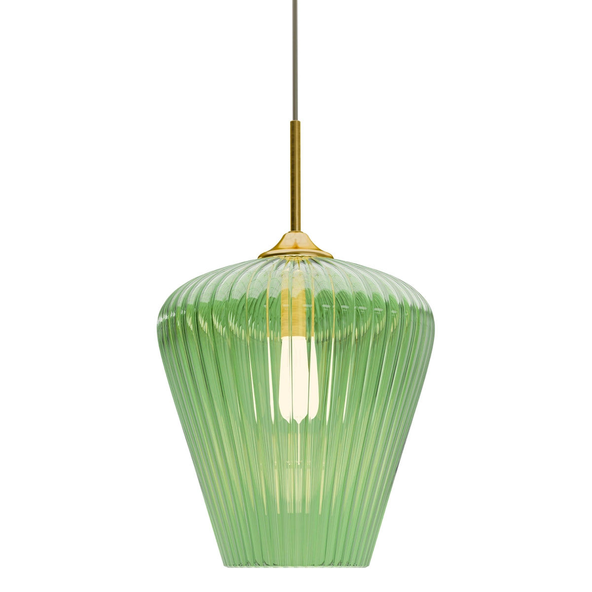 Calibo Ribbon Pendant Light - Fluted Glass 360mm-Calibo-Ozlighting.com.au
