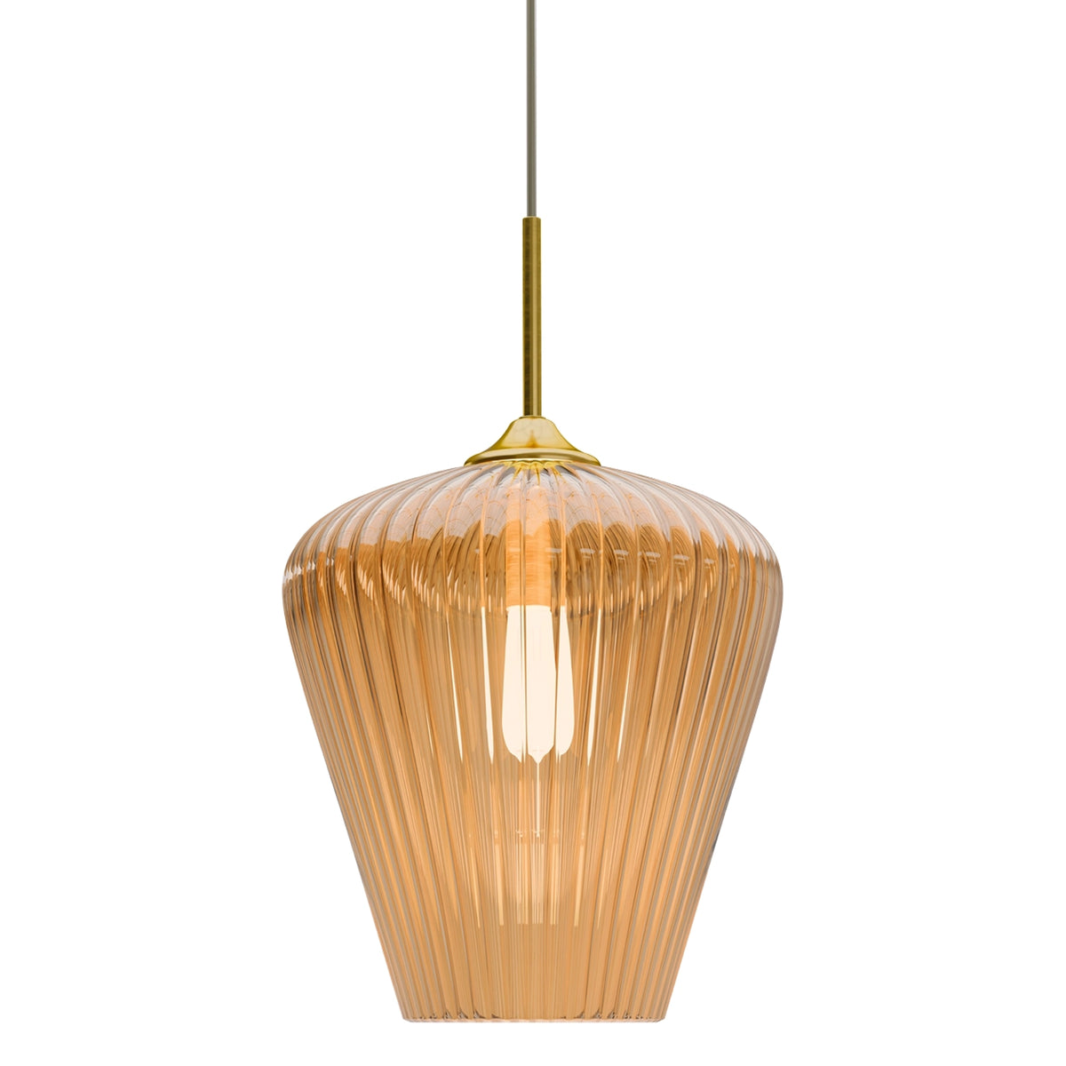 Calibo Ribbon Pendant Light - Fluted Glass 360mm-Calibo-Ozlighting.com.au