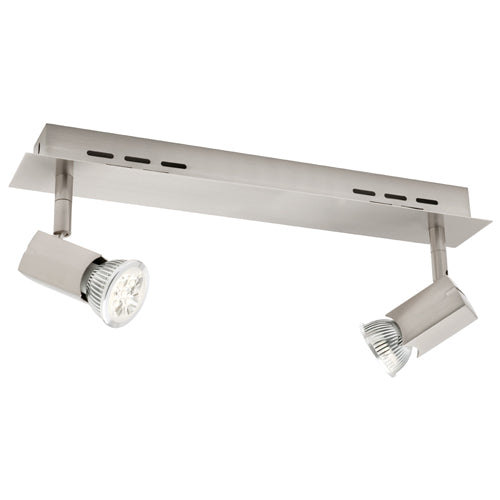 Cougar TITAN Spotlight - 12V Satin Chrome, 2 Light Rail-Cougar Lighting-Ozlighting.com.au