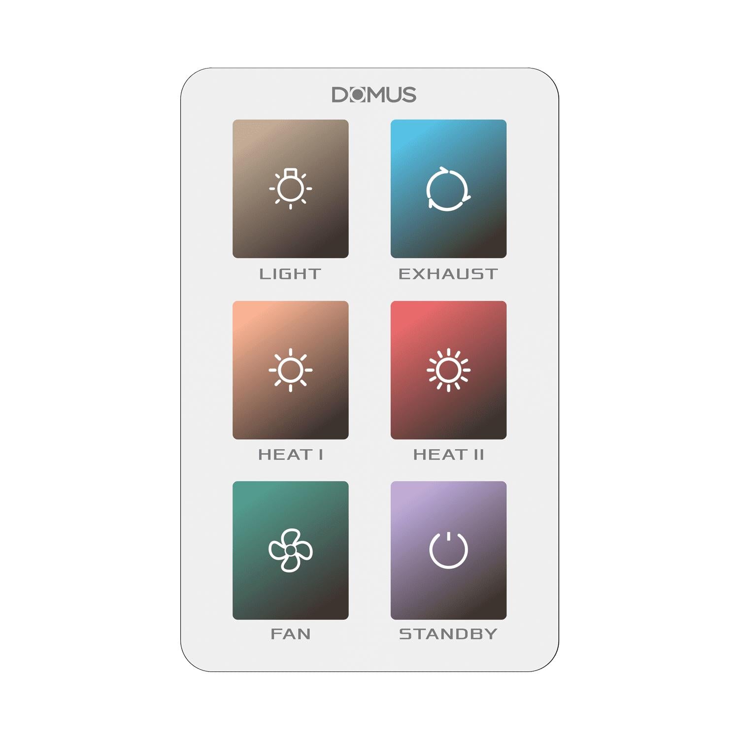 Domus BATHROOM HEATER VERTICAL WHITE SWITCH COVER COLOURED ORBIS/HEATCORE-Ozlighting-Ozlighting.com.au