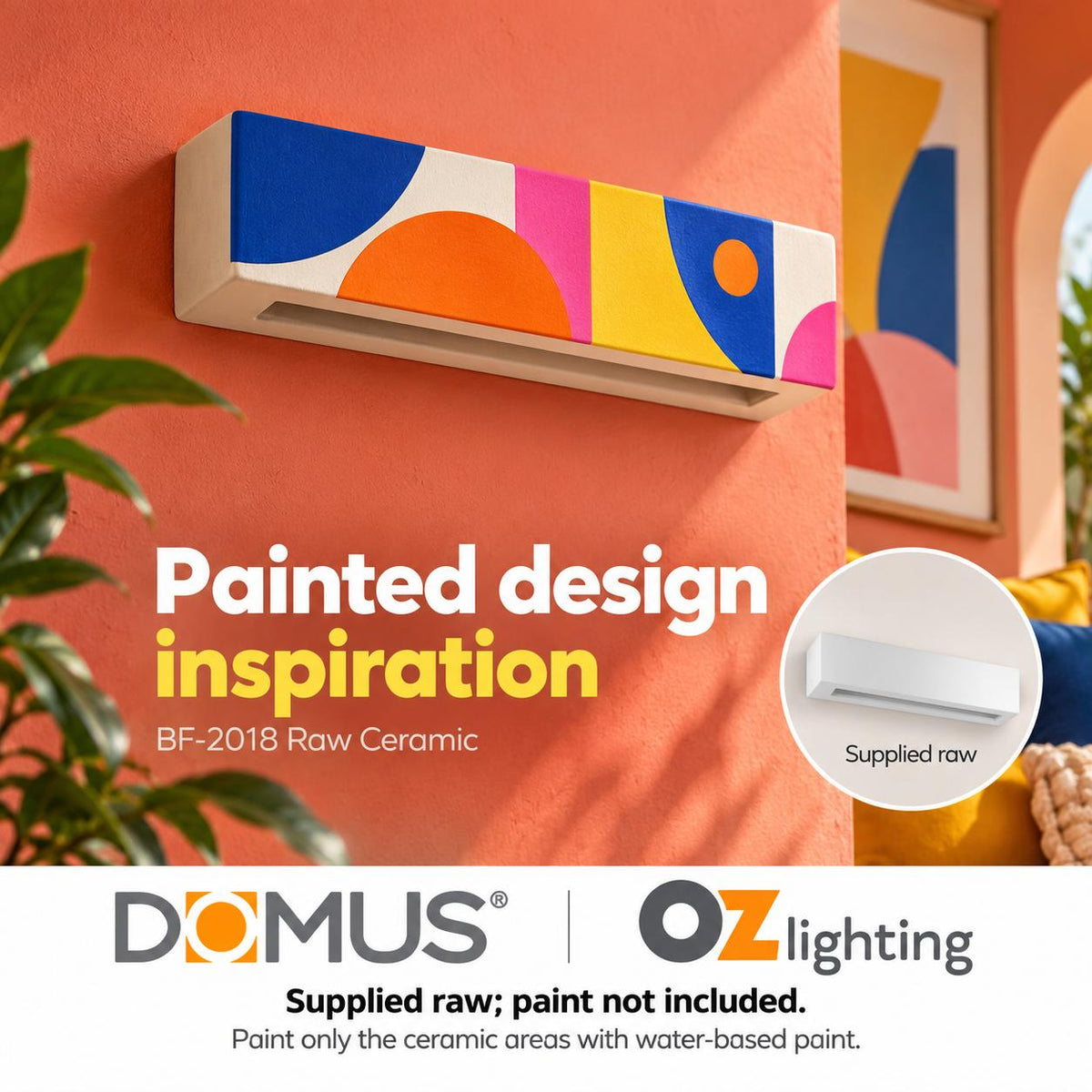 Domus BF-2018 Wall Light - Ceramic, Raw-Domus Lighting-Ozlighting.com.au