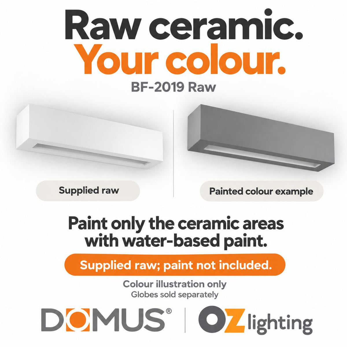 Domus BF-2019 Wall Light - Ceramic, Raw-Domus Lighting-Ozlighting.com.au