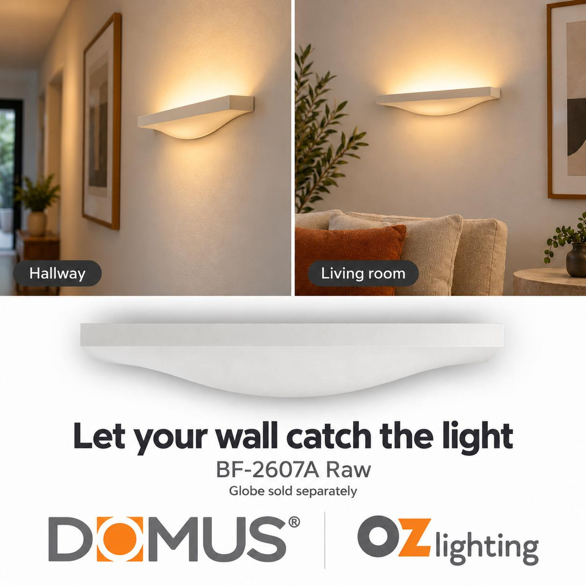 Domus BF-2607A Wall Light - Ceramic, Raw-Domus Lighting-Ozlighting.com.au