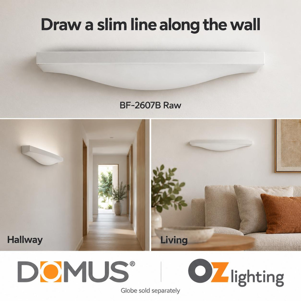 Domus BF-2607B Wall Light - Ceramic, Raw-Domus Lighting-Ozlighting.com.au