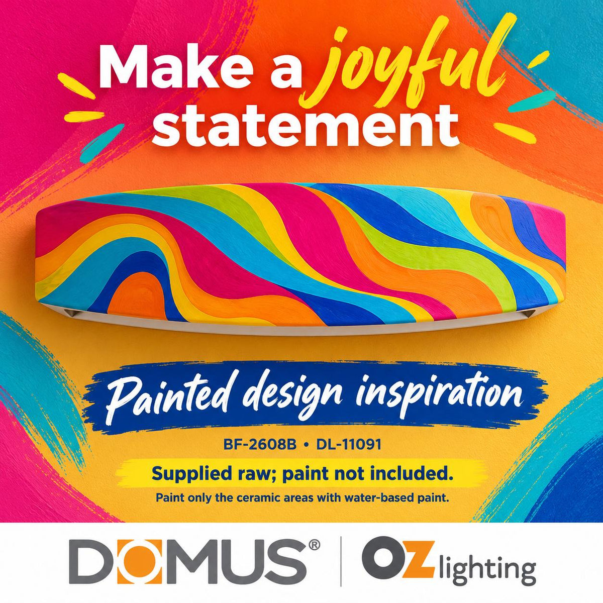 Domus BF-2608B Wall Light - Ceramic, Raw-Domus Lighting-Ozlighting.com.au