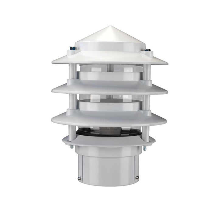 Domus BL-100 - Three Tier Bollard Head Garden Light Powder Coated Finish-Domus Lighting-Ozlighting.com.au