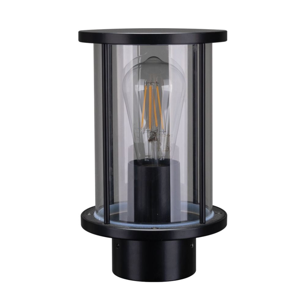 Domus BL-400 Bollard Head - Cylindrical, Black-Domus Lighting-Ozlighting.com.au