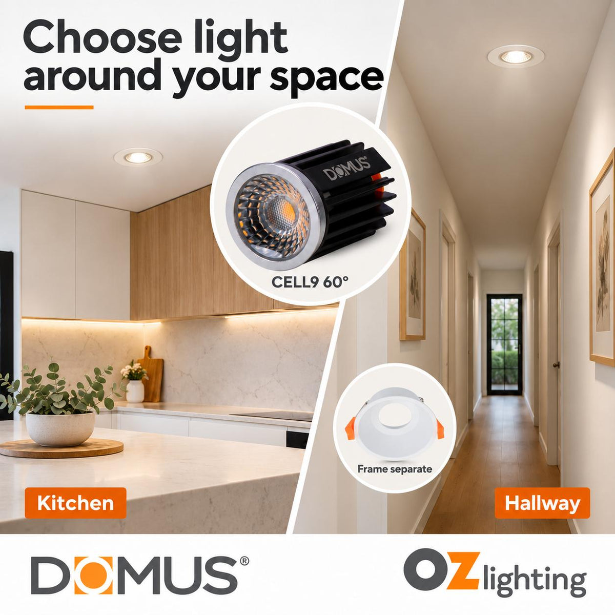 Domus CELL-9-5CCT LED Downlight Module - 9W, 5-CCT, Colour Switchable-Domus Lighting-Ozlighting.com.au