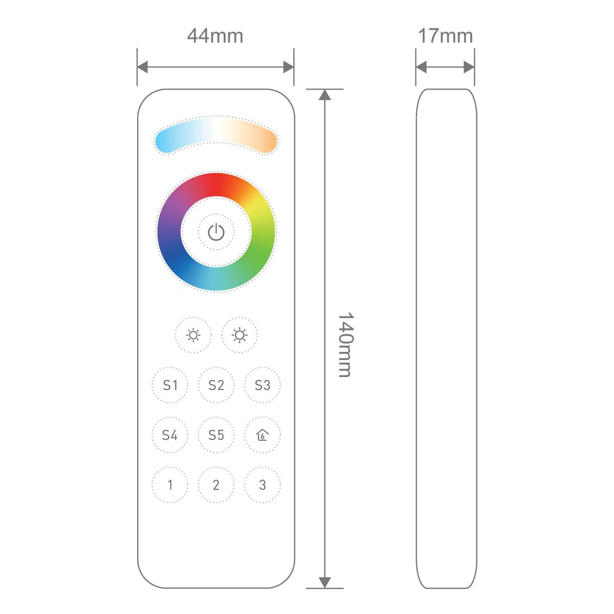 Domus CHAM-REM-5C - RF + Bluetooth RGB+TW Remote Control-Domus Lighting-Ozlighting.com.au