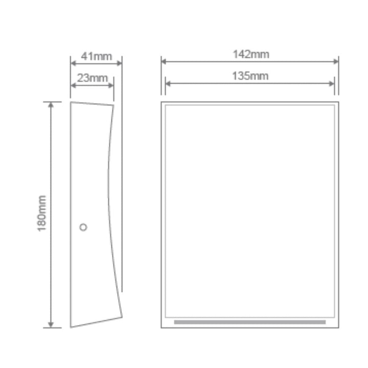 Domus DENT-1-WB - 6W LED Tri-Colour Down Facing Modern Exterior Wall Light IP54-Domus Lighting-Ozlighting.com.au