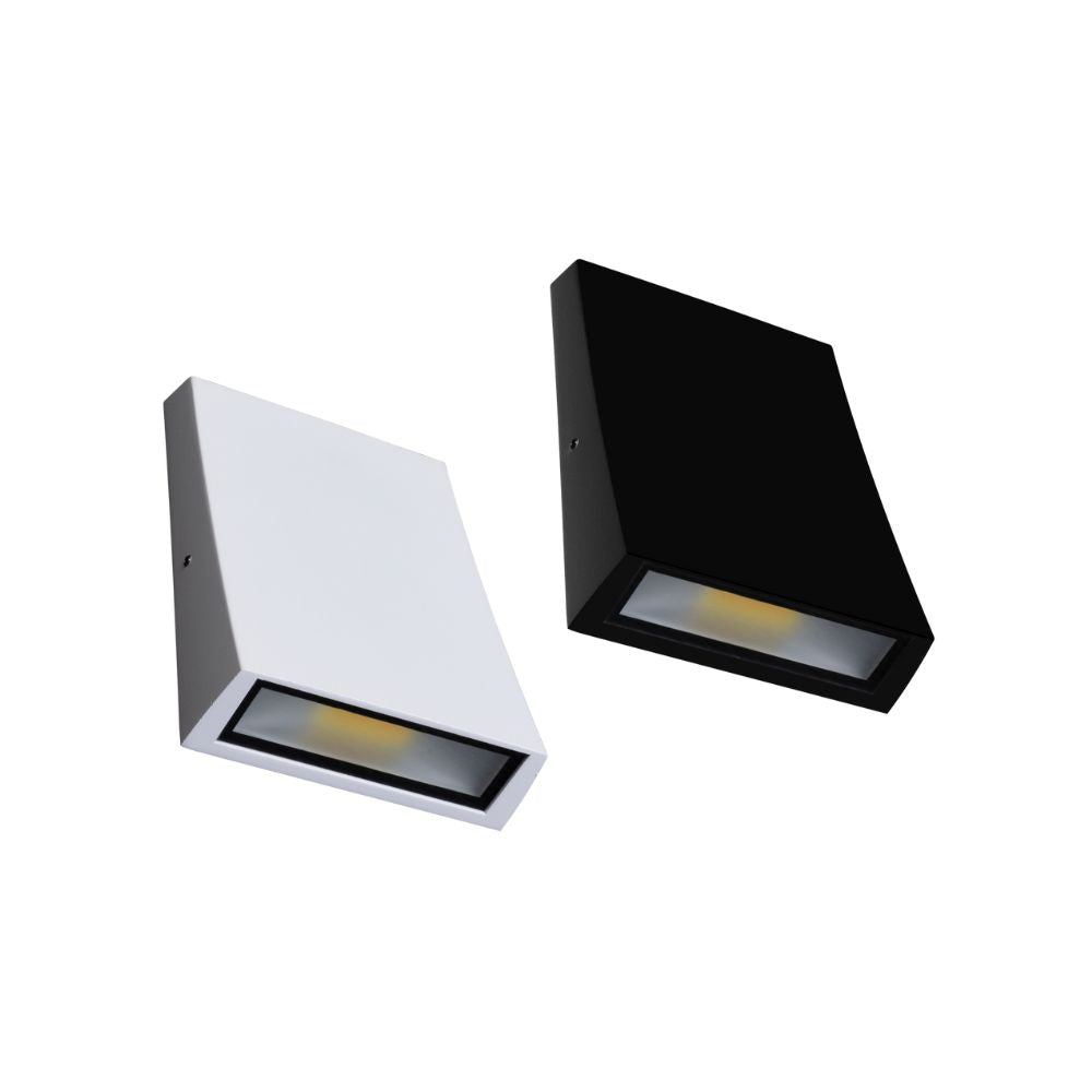 Domus DENT-1-WB - 6W LED Tri-Colour Down Facing Modern Exterior Wall Light IP54-Domus Lighting-Ozlighting.com.au