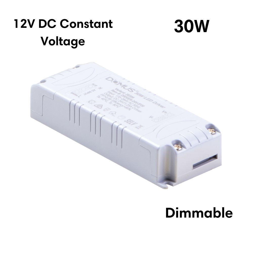 Domus DRIVER-12V-IP20-DIM - 20W/30W/60W/100W 12V DC Constant Voltage Dimmable Indoor LED Driver-Domus Lighting-Ozlighting.com.au