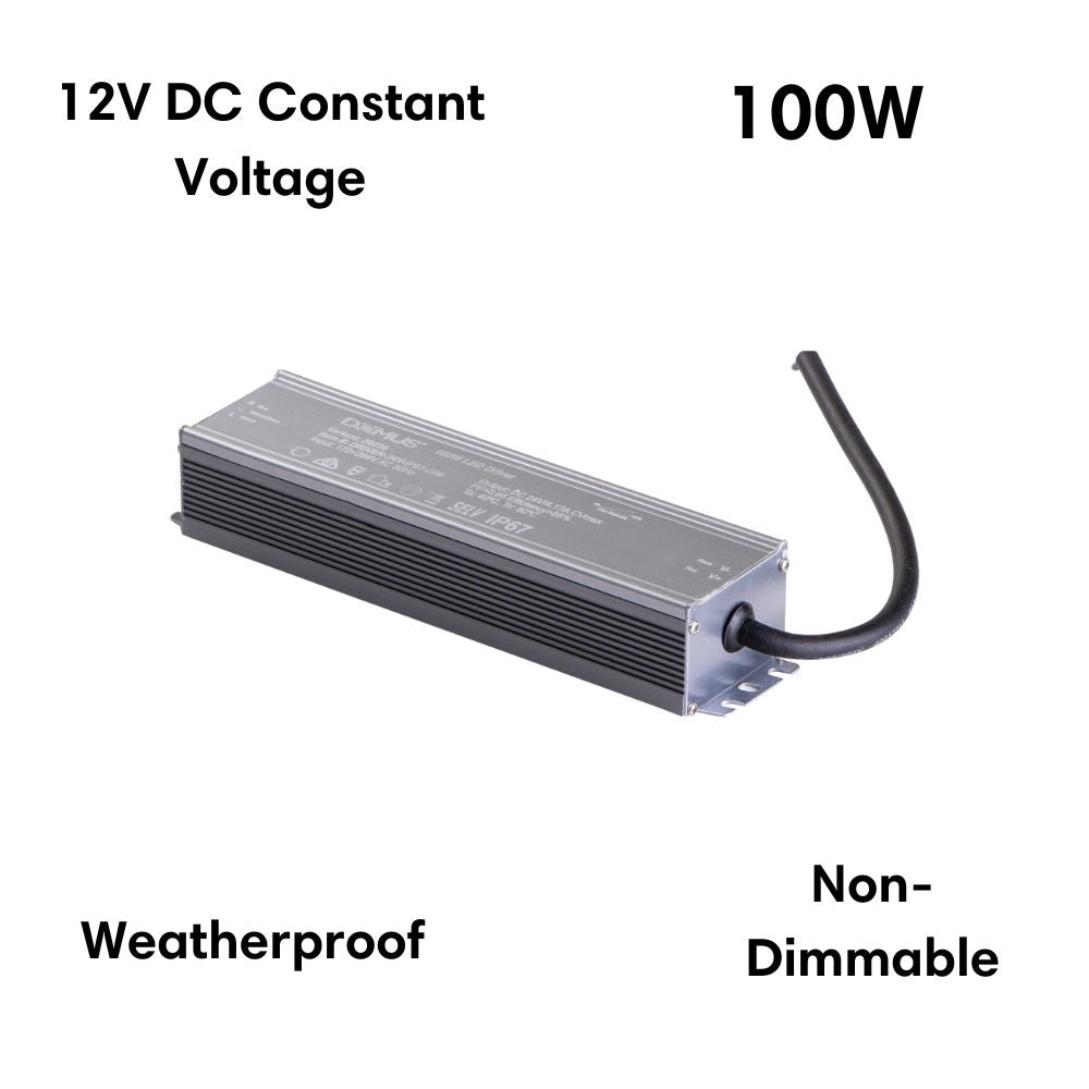 Domus DRIVER-12V-IP67 - 20W to 500W 12V DC Constant Voltage Non-Dimmable Outdoor LED Driver-Domus Lighting-Ozlighting.com.au
