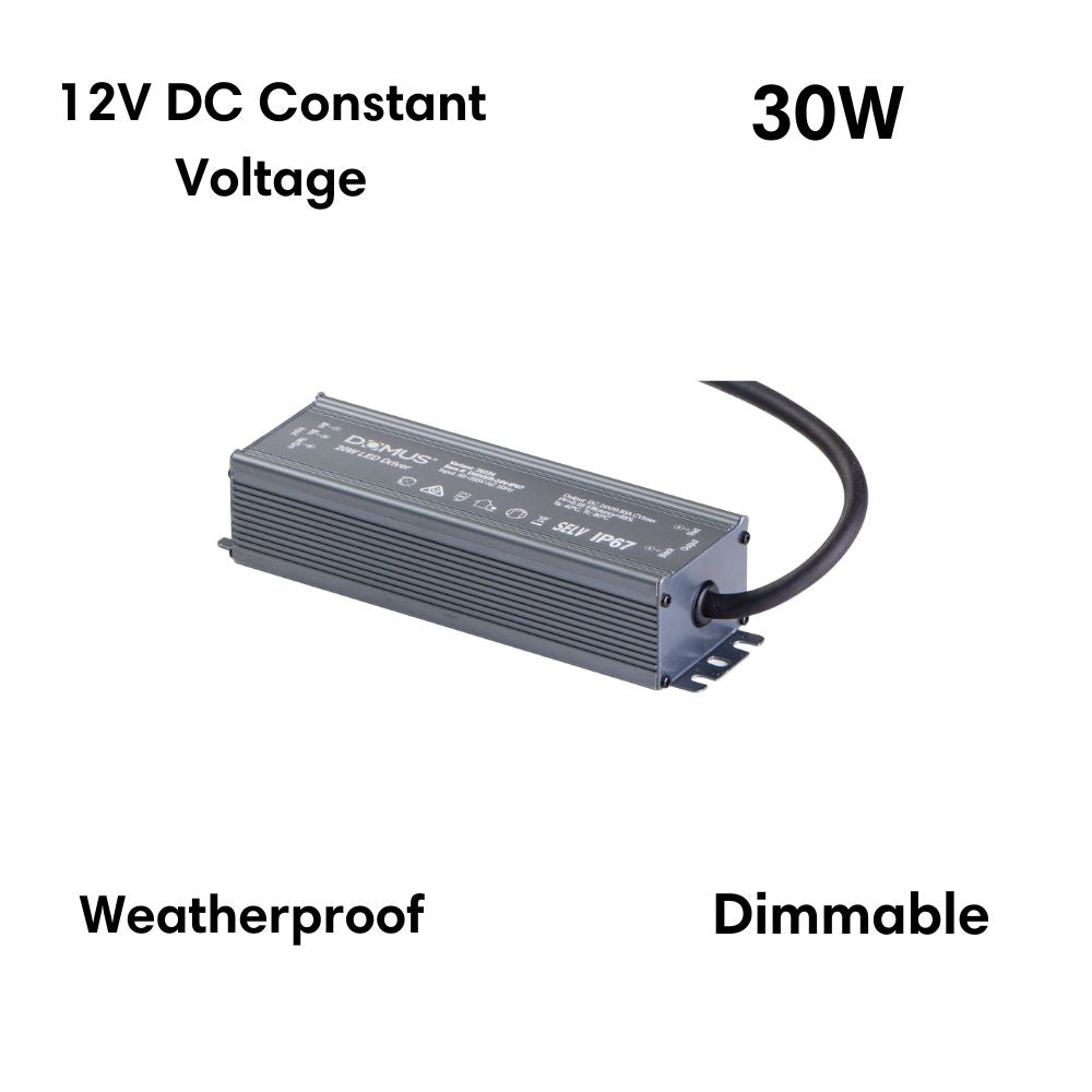 Domus DRIVER-12V-IP67-DIM - 30W/60W/100W/150W/200W 12V DC Constant Voltage Dimmable Outdoor LED Driver-Domus Lighting-Ozlighting.com.au