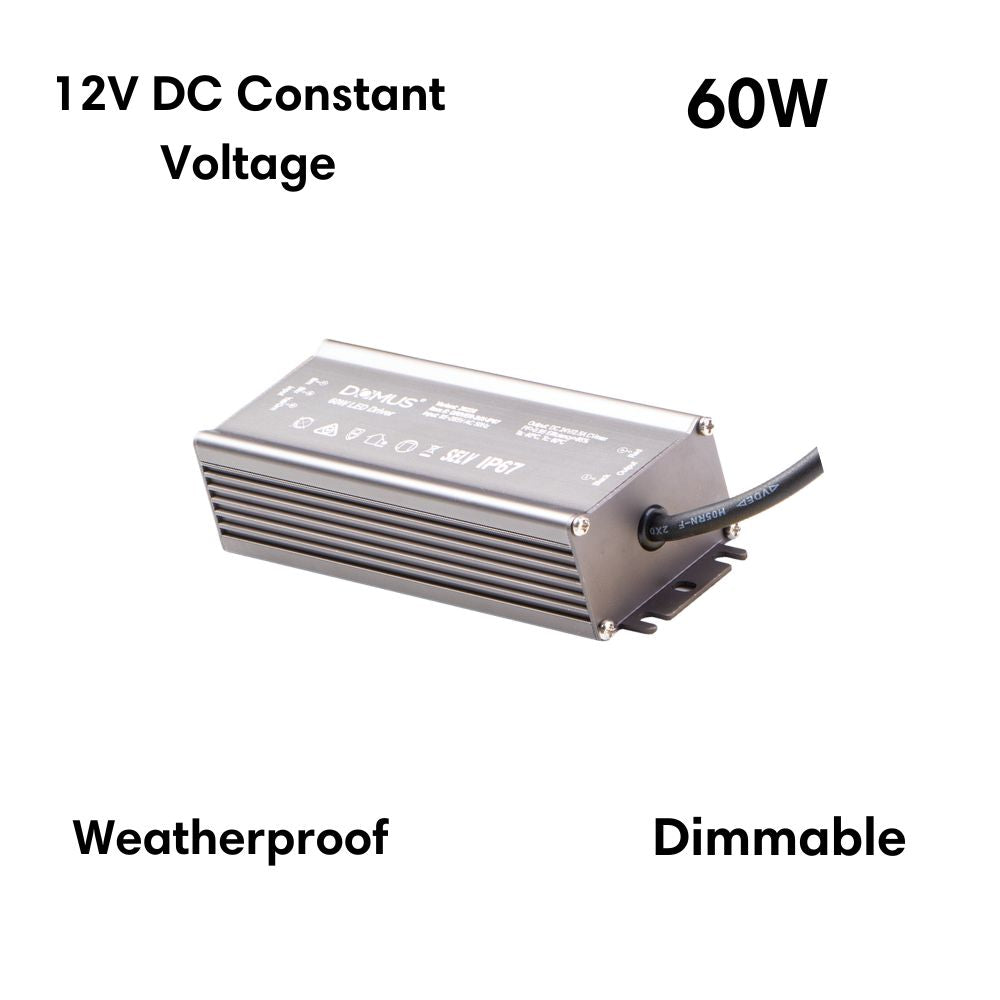 Domus DRIVER-12V-IP67-DIM - 30W/60W/100W/150W/200W 12V DC Constant Voltage Dimmable Outdoor LED Driver-Domus Lighting-Ozlighting.com.au