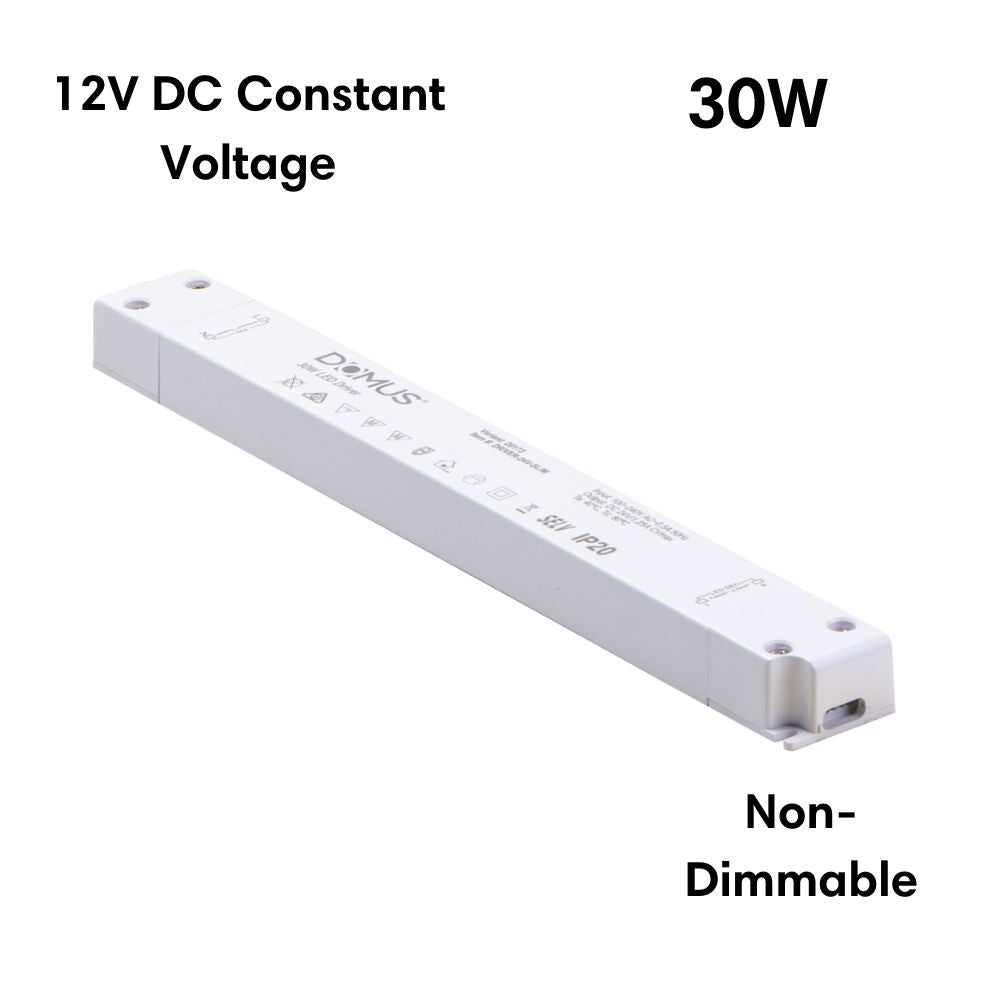 Domus DRIVER-12V-SLIM - 30W/60W/100W/150W 12V DC Constant Voltage Non-Dimmable Slim Linear Indoor LED Driver-Domus Lighting-Ozlighting.com.au
