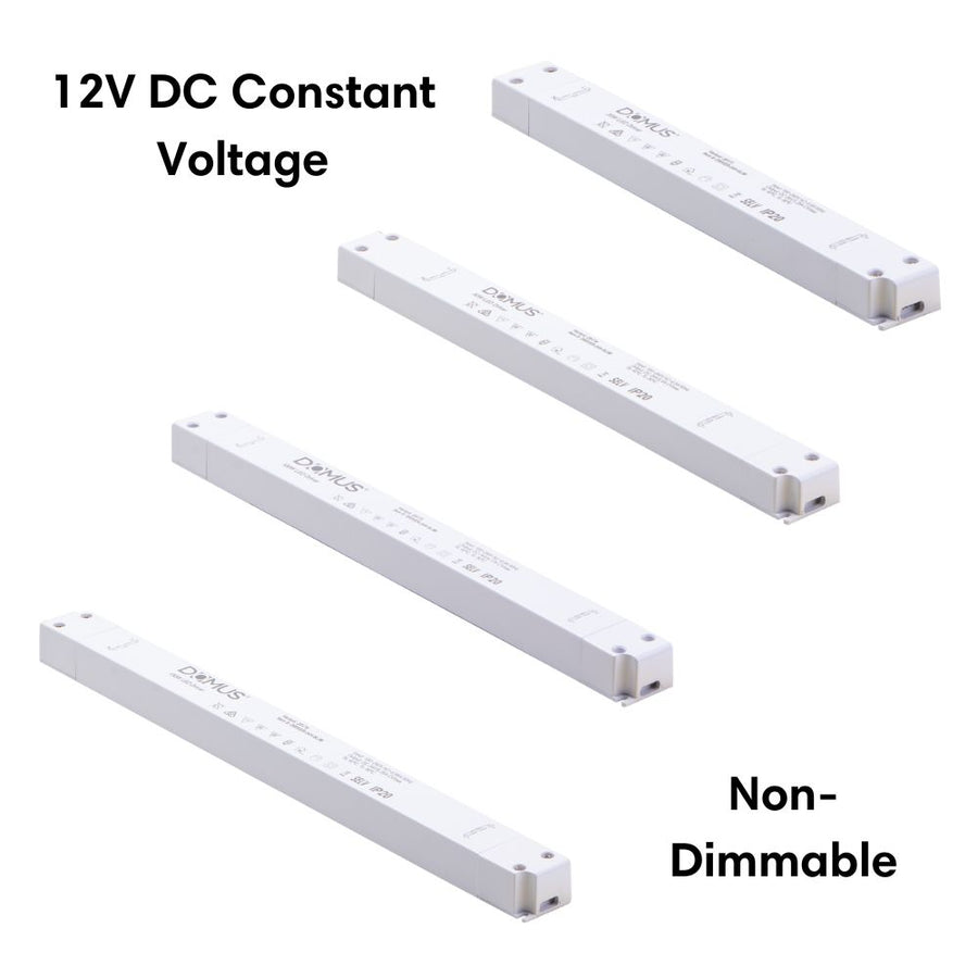 Domus DRIVER-12V-SLIM - 30W/60W/100W/150W 12V DC Constant Voltage Non-Dimmable Slim Linear Indoor LED Driver-Domus Lighting-Ozlighting.com.au