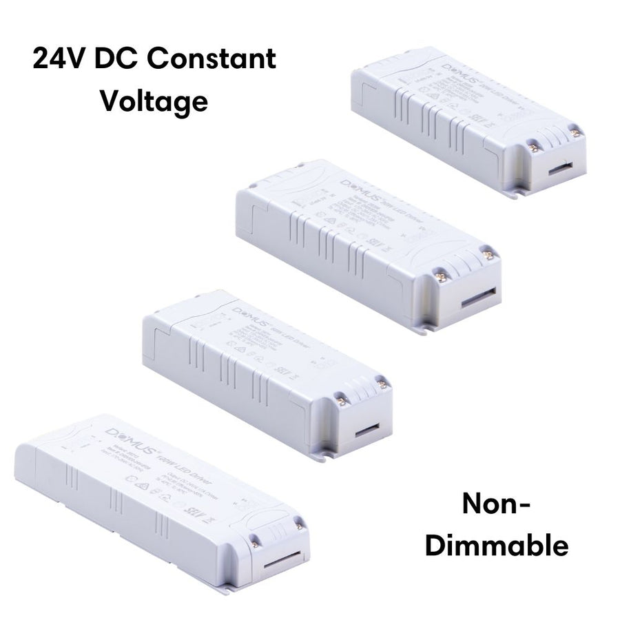 Domus DRIVER-24V-IP20 - 20W/30W/60W/100W 24V DC Constant Voltage Non-Dimmable Indoor LED Driver-Domus Lighting-Ozlighting.com.au