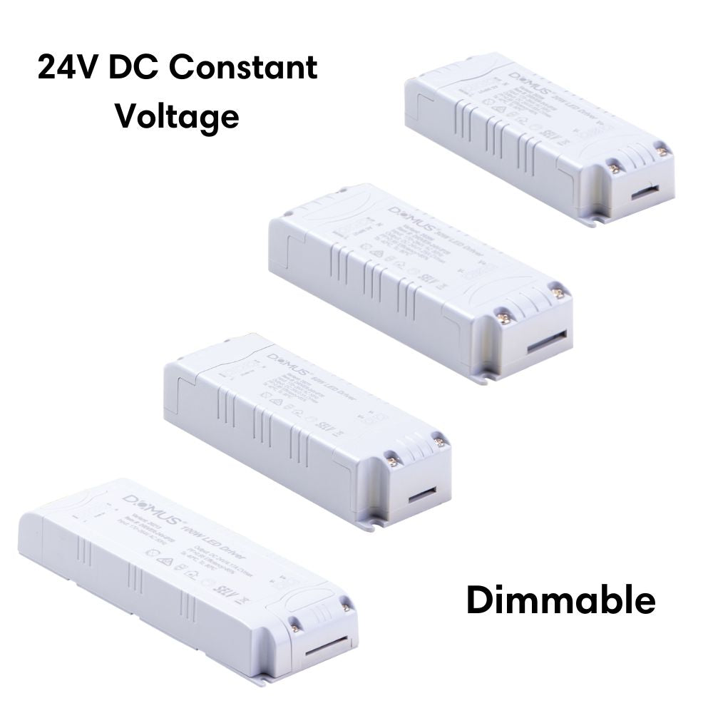 Domus DRIVER-24V-IP20-DIM LED Driver - 20W/30W/60W/100W 24V DC Constant Voltage Dimmable Indoor-Domus Lighting-Ozlighting.com.au