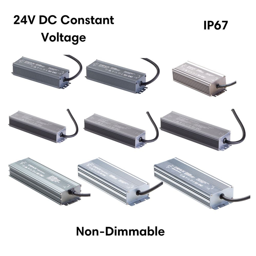Domus DRIVER-24V-IP67 - 20W/30W/60W/100W/150W/200W/300W/400W/500W 24V DC Constant Voltage Non-Dimmable Outdoor LED Driver-Domus Lighting-Ozlighting.com.au