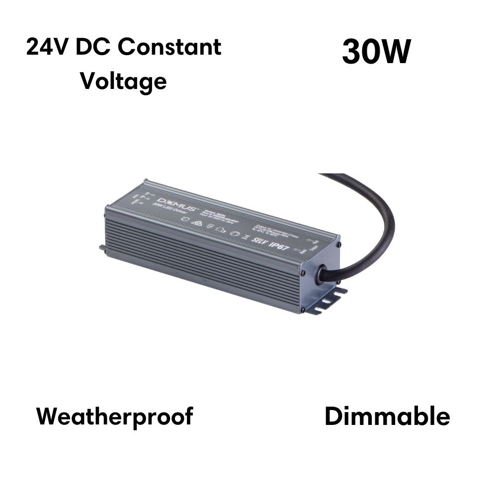 Domus DRIVER-24V-IP67-DIM - 30W/60W/100W/150W/200W 24V DC Constant Voltage Dimmable Outdoor LED Driver-Domus Lighting-Ozlighting.com.au