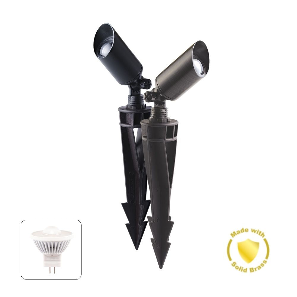 Domus DUSK-SPIKE-MR11 LED Garden Spike Light - 3W, 12V DC, IP65 - DRIVER REQUIRED-Domus Lighting-Ozlighting.com.au
