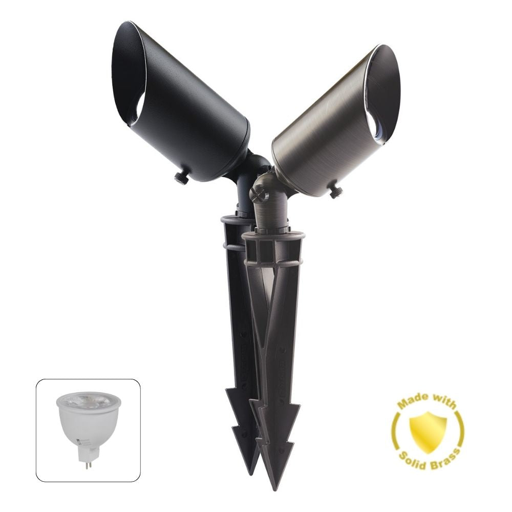 Domus DUSK-SPIKE-MR16 LED Garden Spike Light - 6W, 12V DC, MR16, Tri-Colour, IP65 - DRIVER REQUIRED-Domus Lighting-Ozlighting.com.au