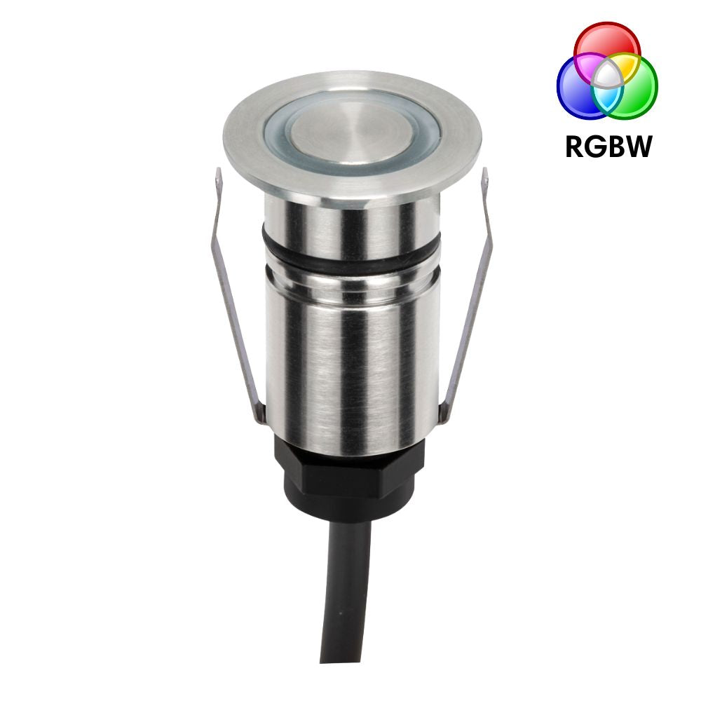 Domus EMIT-25-RGBW-STS LED Inground Light - 1W, 24V DC, 25mm, RGBW, IP67, Recessed, Stainless Steel - DRIVER REQUIRED-Domus Lighting-Ozlighting.com.au