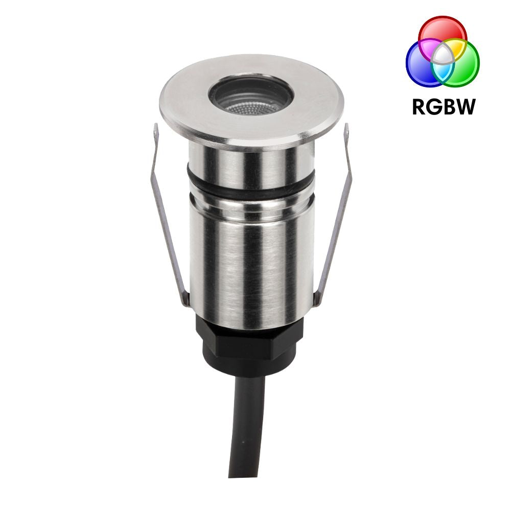 Domus EMIT-25-RGBW-STS LED Inground Light - 1W, 24V DC, 25mm, RGBW, IP67, Recessed, Stainless Steel - DRIVER REQUIRED-Domus Lighting-Ozlighting.com.au