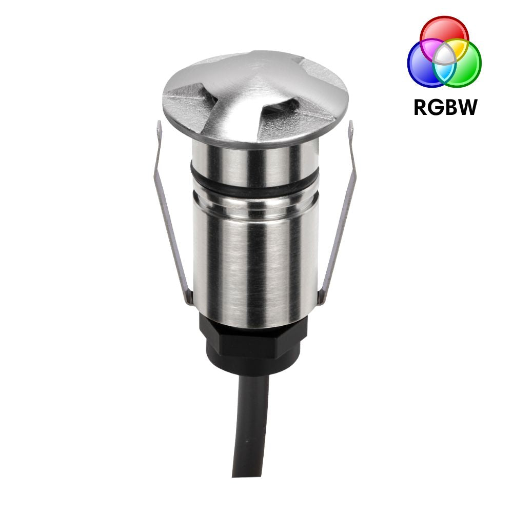 Domus EMIT-25-RGBW-STS LED Inground Light - 1W, 24V DC, 25mm, RGBW, IP67, Recessed, Stainless Steel - DRIVER REQUIRED-Domus Lighting-Ozlighting.com.au