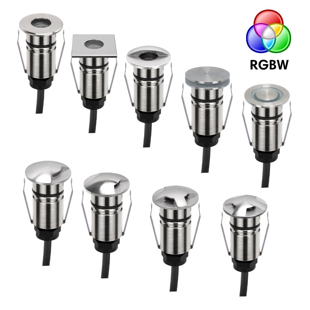 Domus EMIT-25-RGBW-STS LED Inground Light - 1W, 24V DC, 25mm, RGBW, IP67, Recessed, Stainless Steel - DRIVER REQUIRED-Domus Lighting-Ozlighting.com.au
