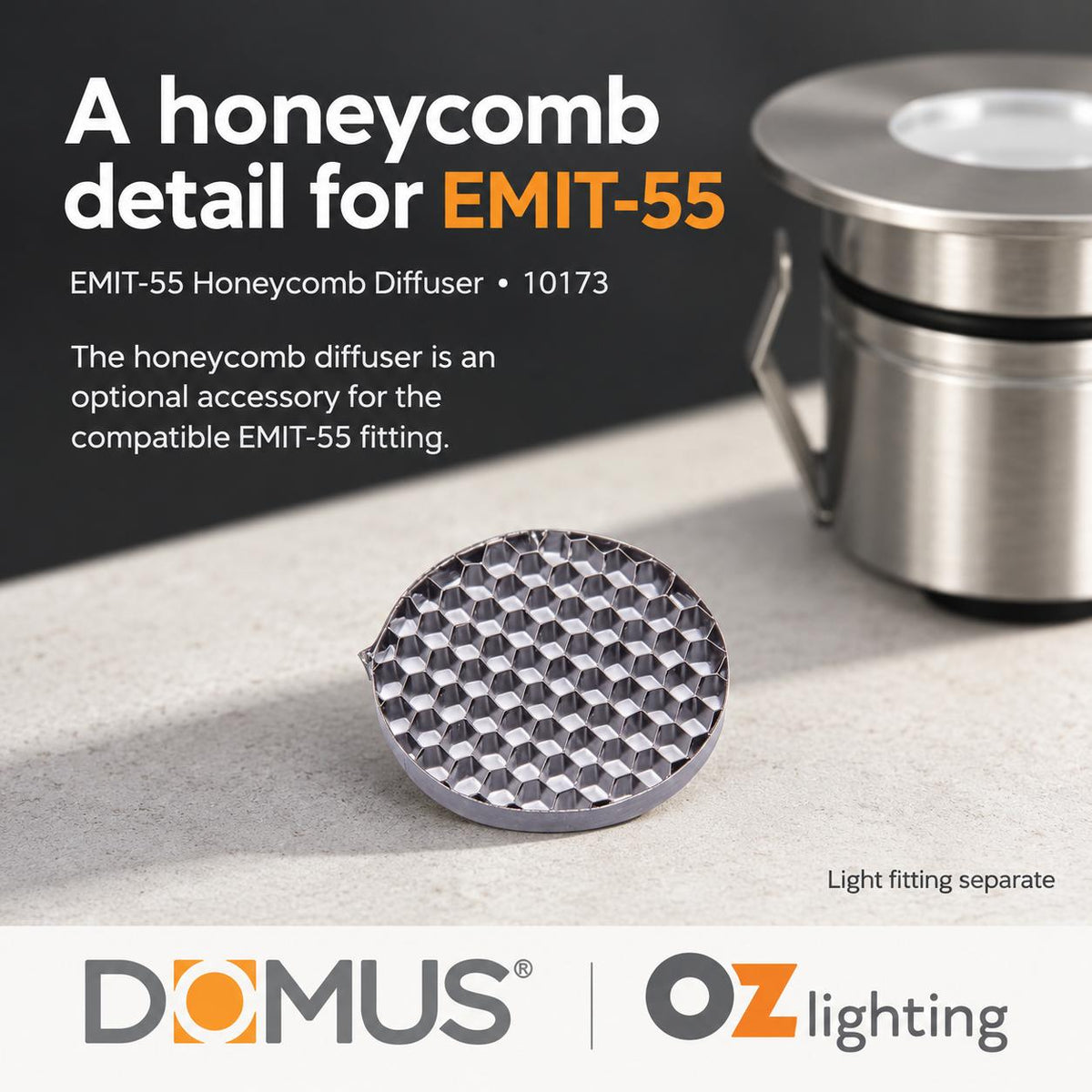 Domus EMIT-55-ACC Diffuser - & Lens Accessories to suit Domus EMIT-55 Series-Domus Lighting-Ozlighting.com.au