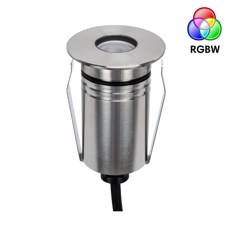 Domus EMIT-55-RGBW-STS LED Inground Light - 2.5W, 24V DC, 55mm, RGBW, IP67, Recessed, Stainless Steel - DRIVER REQUIRED-Domus Lighting-Ozlighting.com.au