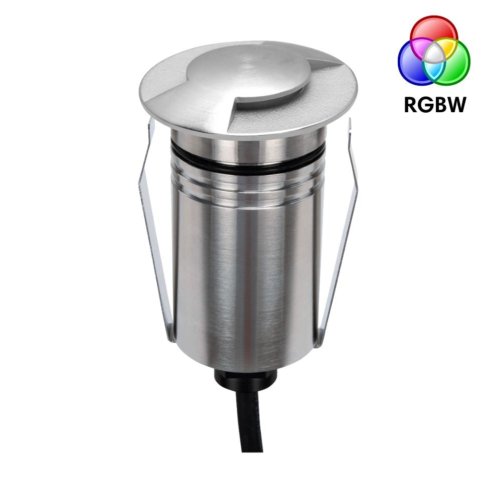 Domus EMIT-55-RGBW-STS LED Inground Light - 2.5W, 24V DC, 55mm, RGBW, IP67, Recessed, Stainless Steel - DRIVER REQUIRED-Domus Lighting-Ozlighting.com.au