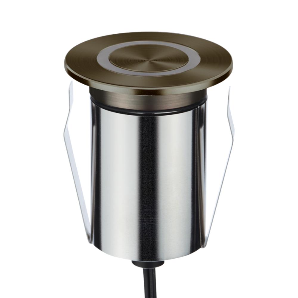 Domus EMIT-85-RGBW-AB- 6W LED 24V DC RGBW Recessed Inground Light IP67 Antique Brass - DRIVER REQUIRED-Domus Lighting-Ozlighting.com.au