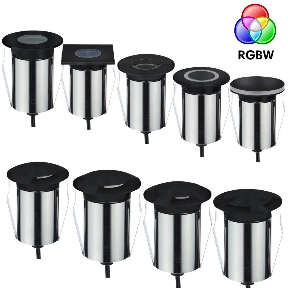 Domus EMIT-85-RGBW-BLK - 6W LED 24V DC RGBW Recessed Inground Light IP67 Black - DRIVER REQUIRED-Domus Lighting-Ozlighting.com.au