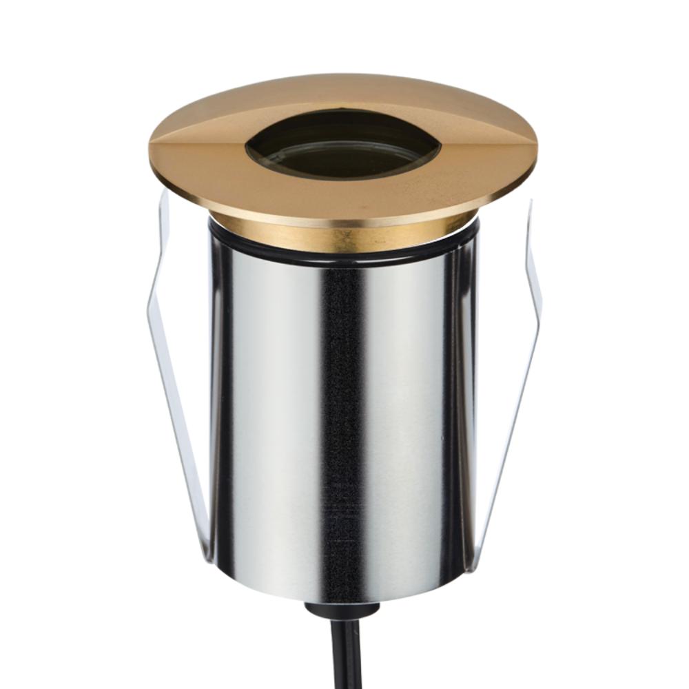 Domus EMIT-85-RGBW-BRS - 6W LED 24V DC RGBW Recessed Inground Light IP67 Brushed Brass- DRIVER REQUIRED-Domus Lighting-Ozlighting.com.au