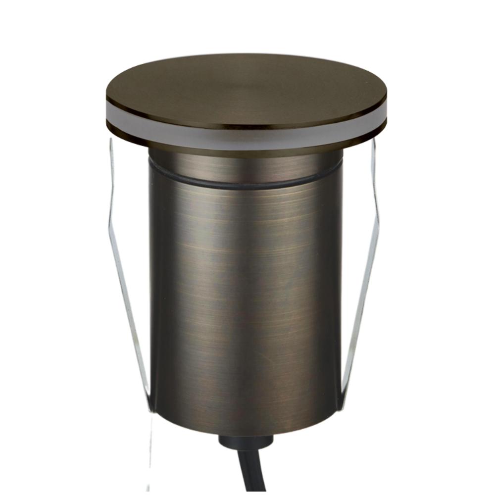 Domus EMIT-85-TRIO-AB LED Inground Light - 6W, 24V DC, Tri-Colour, IP67, Recessed, Antique Brass - DRIVER REQUIRED-Domus Lighting-Ozlighting.com.au